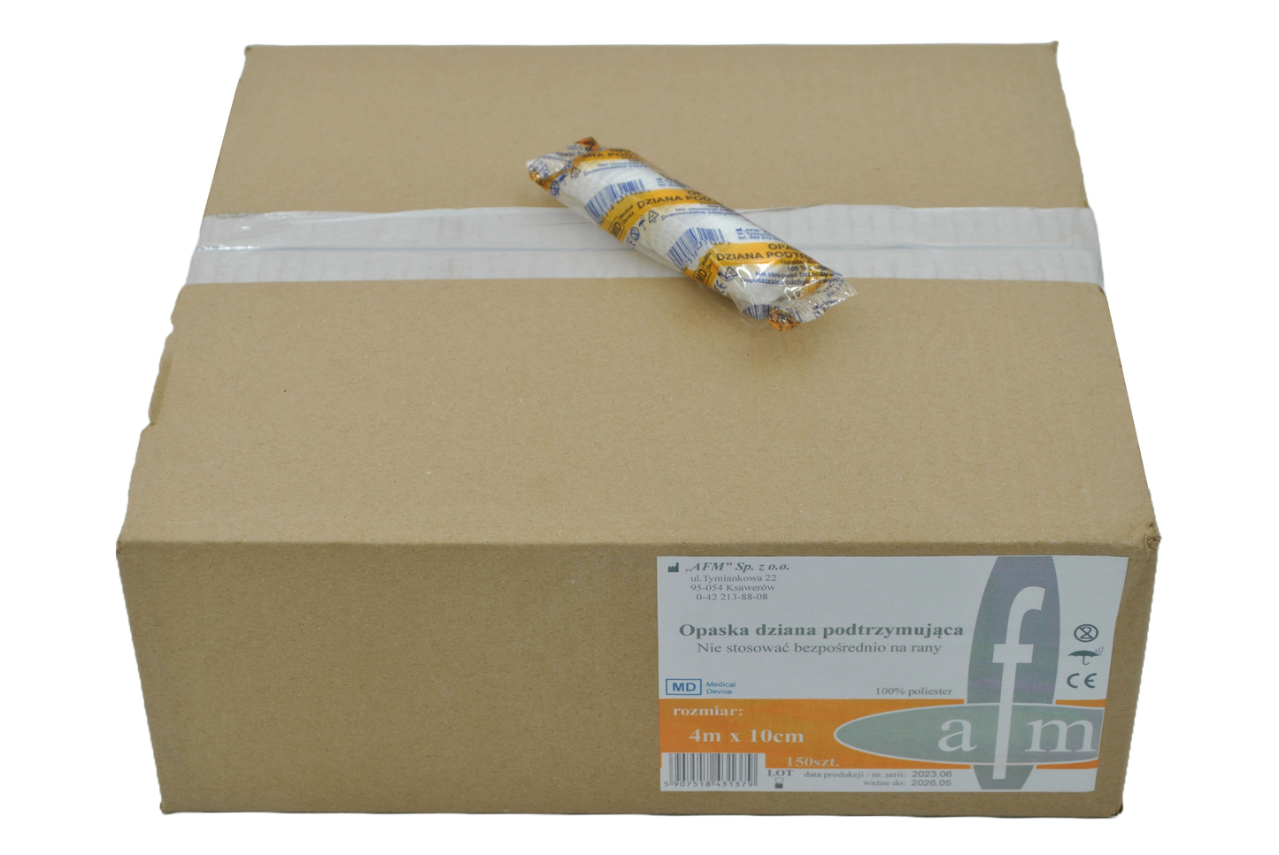 Opaska dziana Bandaż AFM 10 cm x 4m 100SZT
