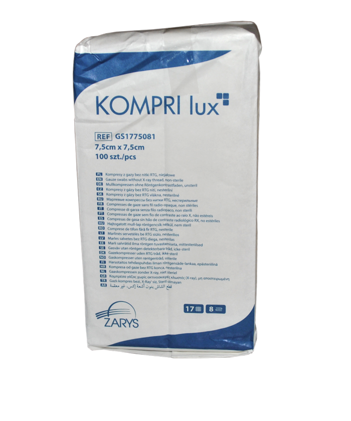 KOMPRESY GAZOWE NIEJAŁOWE KOMPRILUX 17N8W 7,5 x 7,5 a100SZT