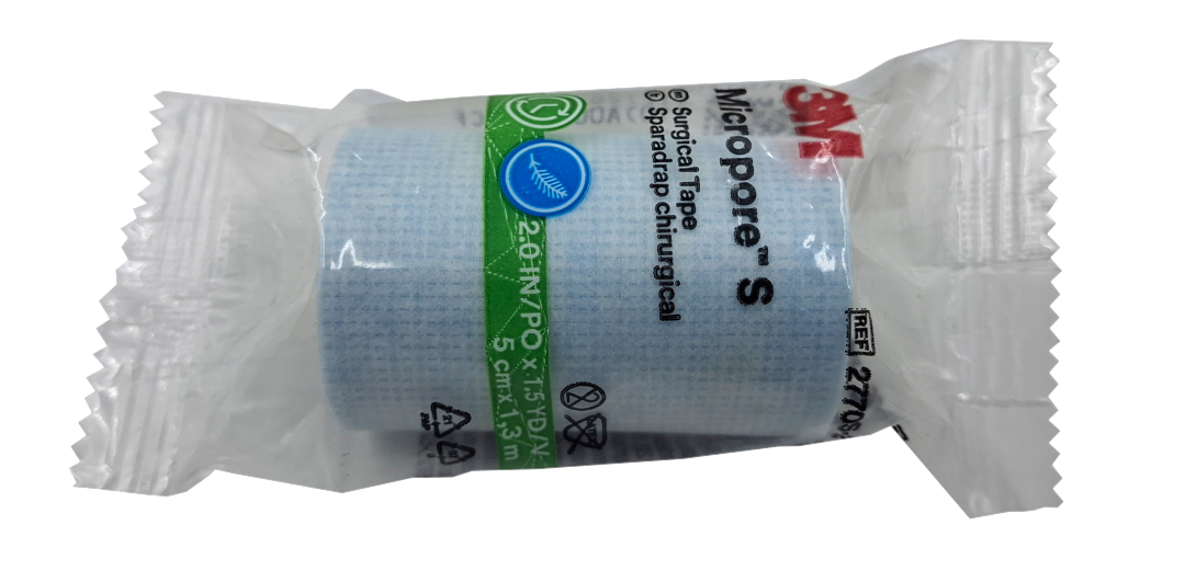 Taśma silikonowa 3M Micropore S 5cm x 1,3m do rzęs 1SZT