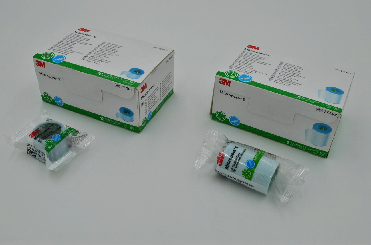 Taśma silikonowa 3M Micropore S 5cm x 1,3m do rzęs 1SZT