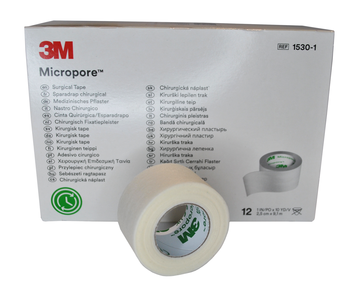 Przylepiec MICROPORE 3M 2,5 cm x 9,1 m 12 szt. 1530-1