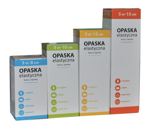 OPASKA ELASTYCZNA Z ZAPINKA 10cm x 5m 1SZT
