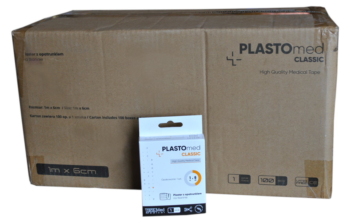 PLASTER TKANINOWY PLASTOmed CLASSIC 6cm x 1m 100SZT