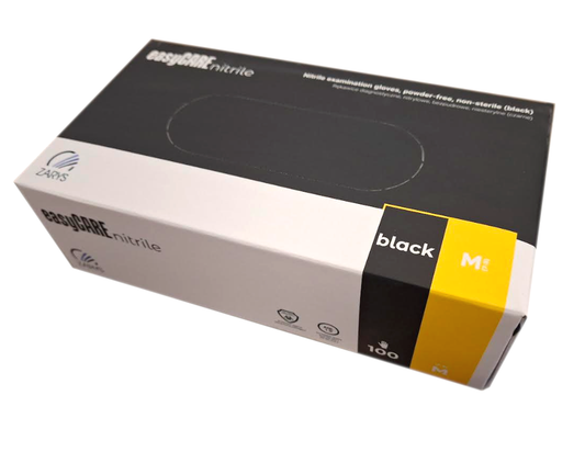 Rękawiczki Rękawice mocne EASYCARE ZARYS NITRYLOWE CZARNE BLACK S 100SZT