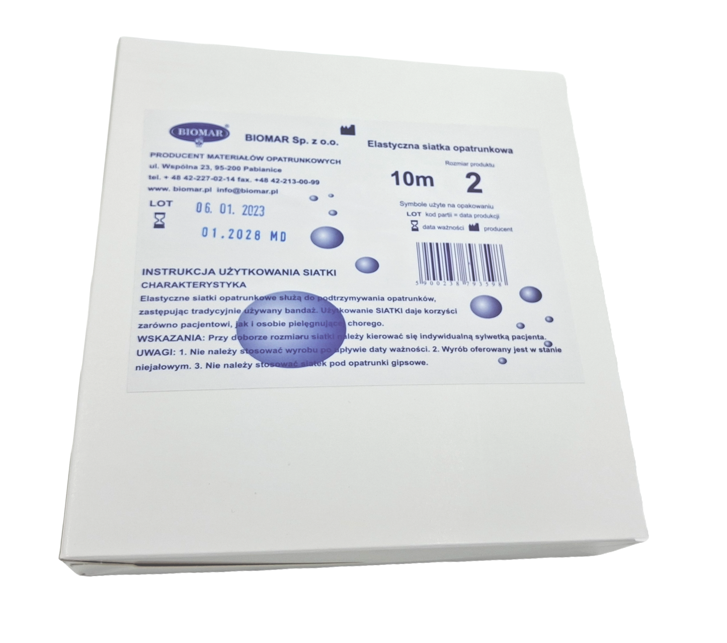 Elastyczna siatka opatrunkowa nr. 2 x 10m Biomar 1SZT