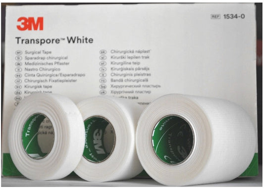 TRANSPORE WHITE 3M PRZYLEPIEC 5cm x 9,1m 6SZT.