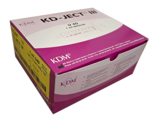 STRZYKAWKA INSULINOWA KD-JECT III 1ML U-40 G27 (0,40X13) 100SZT