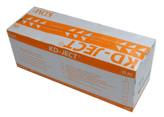 Strzykawka 10ml iniekcyjna LUER 2-częściowa KD-JECT 100 szt.