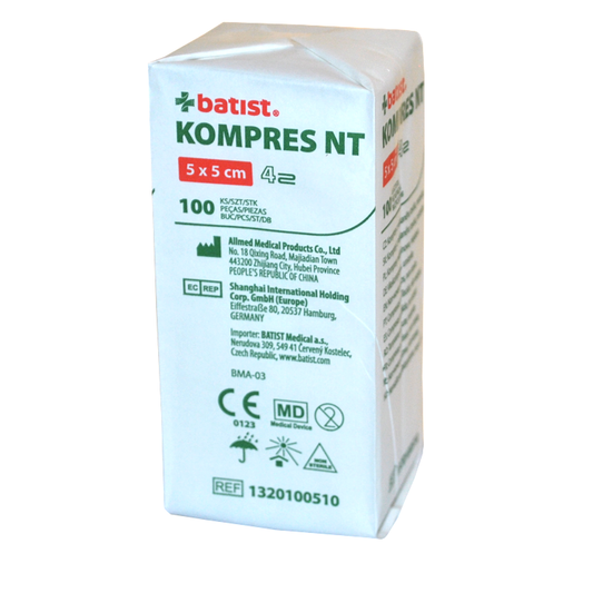 KOMPRESY WŁOKNINOWE NIEJAŁOWE BATIST 5 x 5 a100SZT