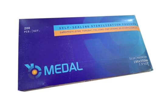 Torebka papierowo-foliowe płaskie Medal 19 x 33 cm 200 szt.