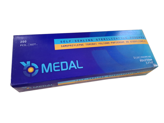 Torebka papierowo-foliowe płaskie Medal 9 x 23 cm 200 szt.