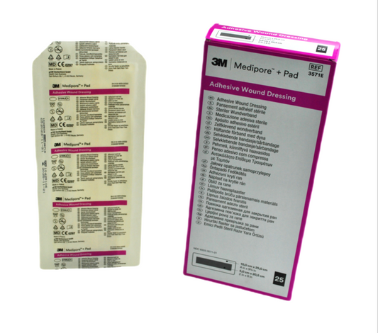 3M MEDIPORE Pad 3571E 10cm x25cm PLASTRY 25SZTUK