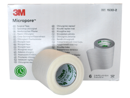 Przylepiec 3M 1530-2 biały 5cm x 9,1m 6SZT