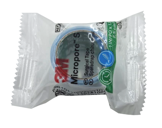Taśma silikonowa 3M Micropore S 2,5cm x 1,3m do rzęs 1SZT