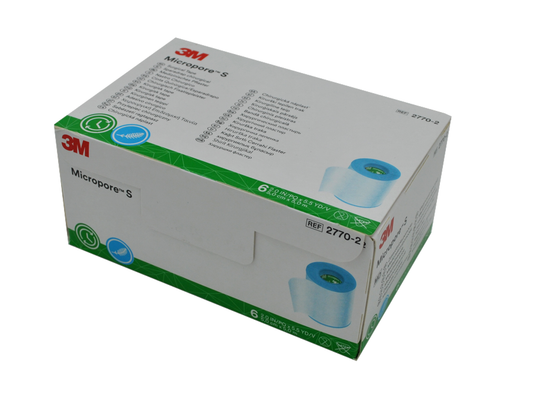 Taśma silikonowa 3M Micropore S 5cm x 5m do rzęs 6SZT