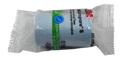 Taśma silikonowa 3M Micropore S 5cm x 1,3m do rzęs 1SZT