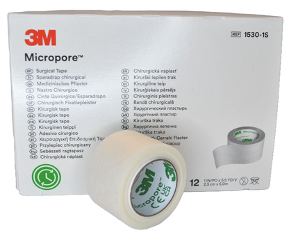 Przylepiec włókninowy 2,5cm x 5m Micropore 3M 12SZT