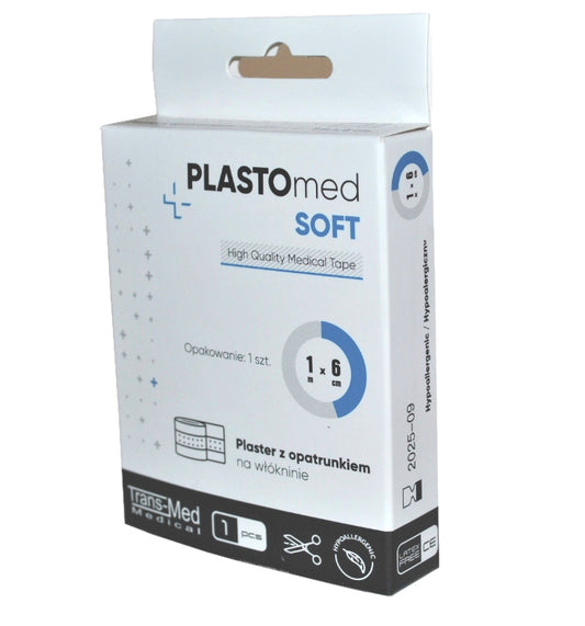 PLASTER WŁOKNINOWY PLASTOmed SOFT 6cm x 1m 1SZT