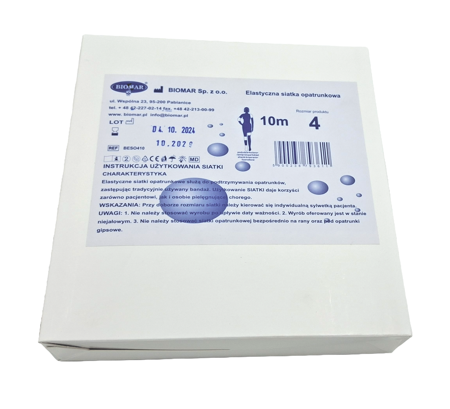 Elastyczna siatka opatrunkowa nr. 4 x 10m Biomar 1SZT