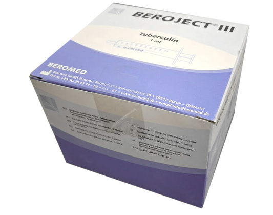 Strzykawka tuberkulinowa z igłą Beroject III 0,5x16mm 25G 1ml 100SZT