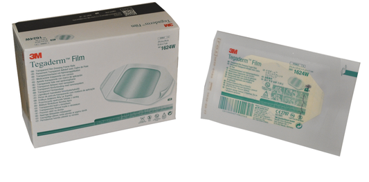 Opatrunek foliowy TEGADERM 1624W 3M do mocowania kaniul 100SZT.