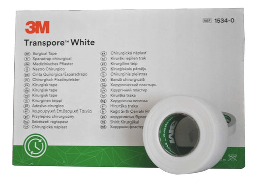 TRANSPORE WHITE 3M PRZYLEPIEC 2,5cm x 9,1m 12SZT