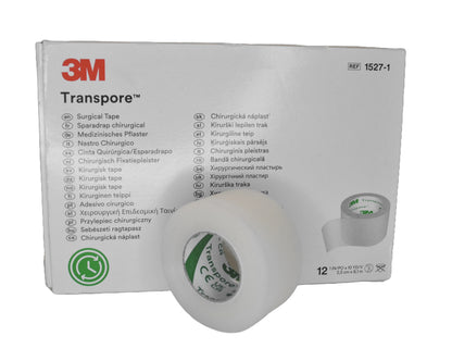 Taśma 3M Transpore PERFOROWANA do rzęs 1,25cm x 9,1m 24SZT 1527-0
