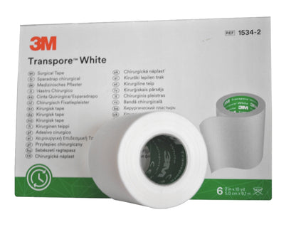 TRANSPORE WHITE 3M PRZYLEPIEC 5cm x 9,1m 6SZT.