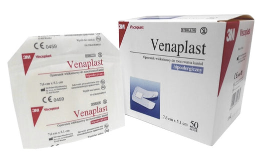 Plastry do kaniul 3M Venaplast 7,6 x 5,1 cm 50 sztuk
