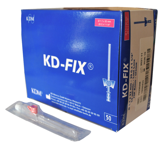 Kaniula dożylna Wenflon KD-FIX 1,1 x 32 różowa 50SZT